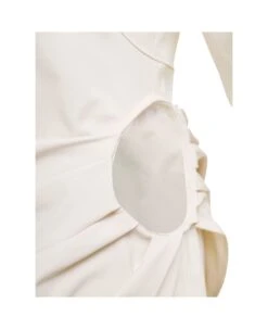 Jacquemus White Shirt Dress La Robe Camisa In Cotton Blend Woman -Serene Styles 064ec19ffd8a21b4390989ec2b47d43f