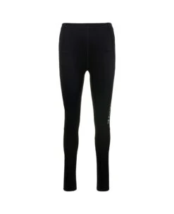 Balenciaga Black Leggings With Side Logo Detail In Stretch Spandex Woman