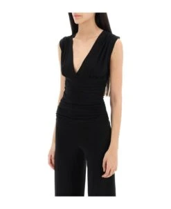 Norma Kamali Shirred Jumpsuit In Jersey -Serene Styles 0f11c06c2159a53299ba5f3253d60a82