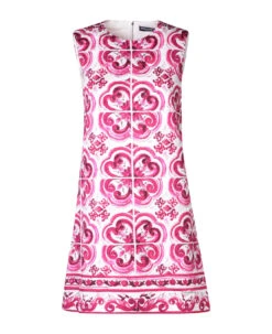 Dolce & Gabbana Majolica Print Multicolor Short Dress