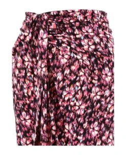 Floral-printed Twist-detailed Crepe Skirt -Serene Styles 1359b5eca2805223044de96b13339314