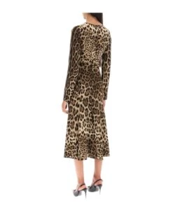 Dolce & Gabbana Midi Dress In Leopard Cady -Serene Styles 1f2d758b376742f2bb3f07690cc54086
