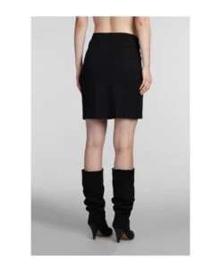 Natacha Skirt In Black Viscose -Serene Styles 277351be62dc90ae84cb25ac8678e4a5