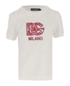 Dolce & Gabbana Cotton Jersey T-shirt With Dg Logo Patch