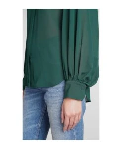 Chloé Blouse In Green Silk -Serene Styles 32294d35bed0ce505b8a07a8d16688c5