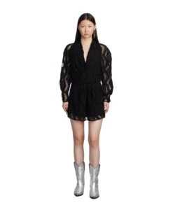 IRO Emsi Dress In Black Cotton