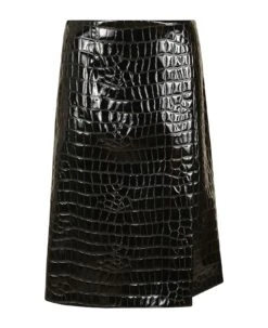 Dolce & Gabbana Croco Embossed Skirt