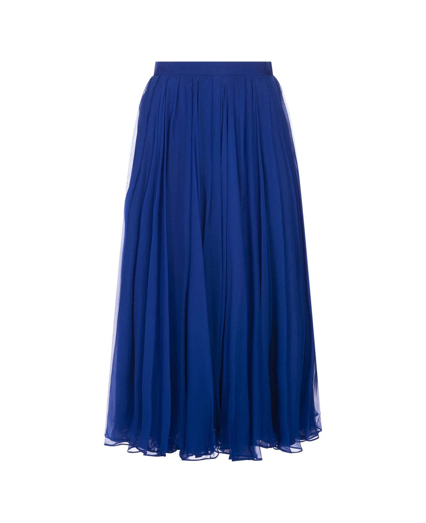 Alexander McQueen Ultramarine Blue Pleated Midi Skirt 1 Alexander McQueen Ultramarine Blue Pleated Midi Skirt