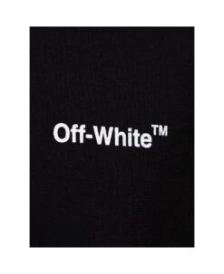 Off-White Off White Woman's Black Cotton Diagonal T-shirt With Logo Print -Serene Styles 39f379be9f10f5244b6478b67c433713