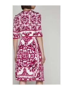 Dolce & Gabbana Majolica Print Silk Dress -Serene Styles 3caff008eef00154d357dea1c2464b96