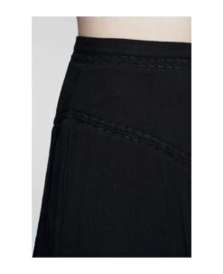 Aline Skirt In Black Cotton -Serene Styles 44e1933d3dfbb6b690123402666cf97d
