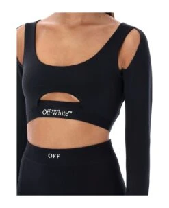 Off-White Logoband Cut Out L/s Top -Serene Styles 454d953396ae5ffef39bbfa4bd441d9f