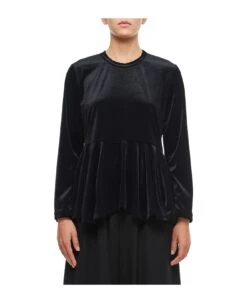 Comme Des Garcons Velour Long Sleeves Top