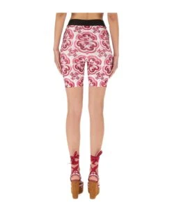 Dolce & Gabbana Majolica Cyclist Bermuda Shorts