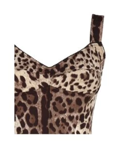 Dolce & Gabbana Leopard Print Charmeuse Bustier -Serene Styles 525eee04cbb5a83700559dc90ddc417e