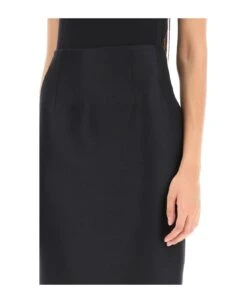 Versace Wool Silk Pencil Skirt -Serene Styles 5289c6f9f6699827bacd6b781b1dd01e