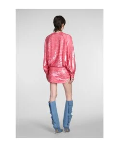 Gael Dress In Rose-pink Polyester -Serene Styles 5386bc9057aea0958f11559239b61bf3