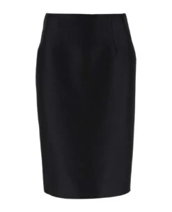 Versace Wool And Silk Blend Longuette Skirt