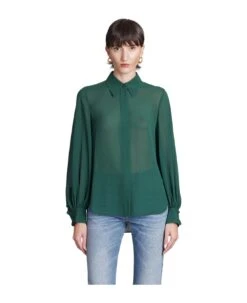 Chloé Blouse In Green Silk
