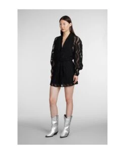 IRO Emsi Dress In Black Cotton -Serene Styles 6fcf5afe3bd827ddbc16928df75a63af