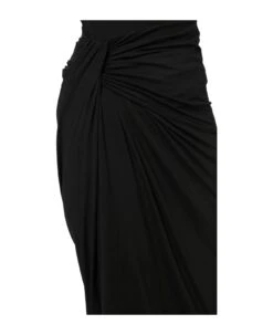 Black Jeldia Gathered-detail Skirt -Serene Styles 70549a6061c1f2689a9d7e6d1039d0f0