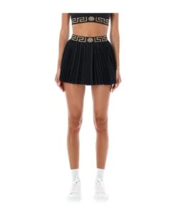 Versace Greca Border Pleated Gym Skirt