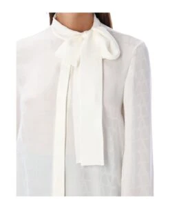 Valentino Garavani Jacquard Blouse In Toile Iconograph -Serene Styles 764b02a062402116d57021cd8dd3c497