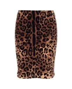 Dolce & Gabbana Mini Skirt With Leopard Motif