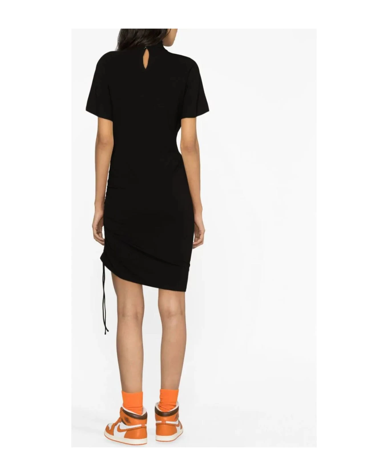 Black Lya Draped-design Dress 2 Black Lya Draped-design Dress - Image 2