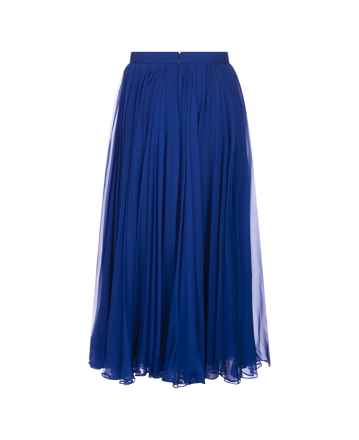 Alexander McQueen Ultramarine Blue Pleated Midi Skirt 2 Alexander McQueen Ultramarine Blue Pleated Midi Skirt - Image 2