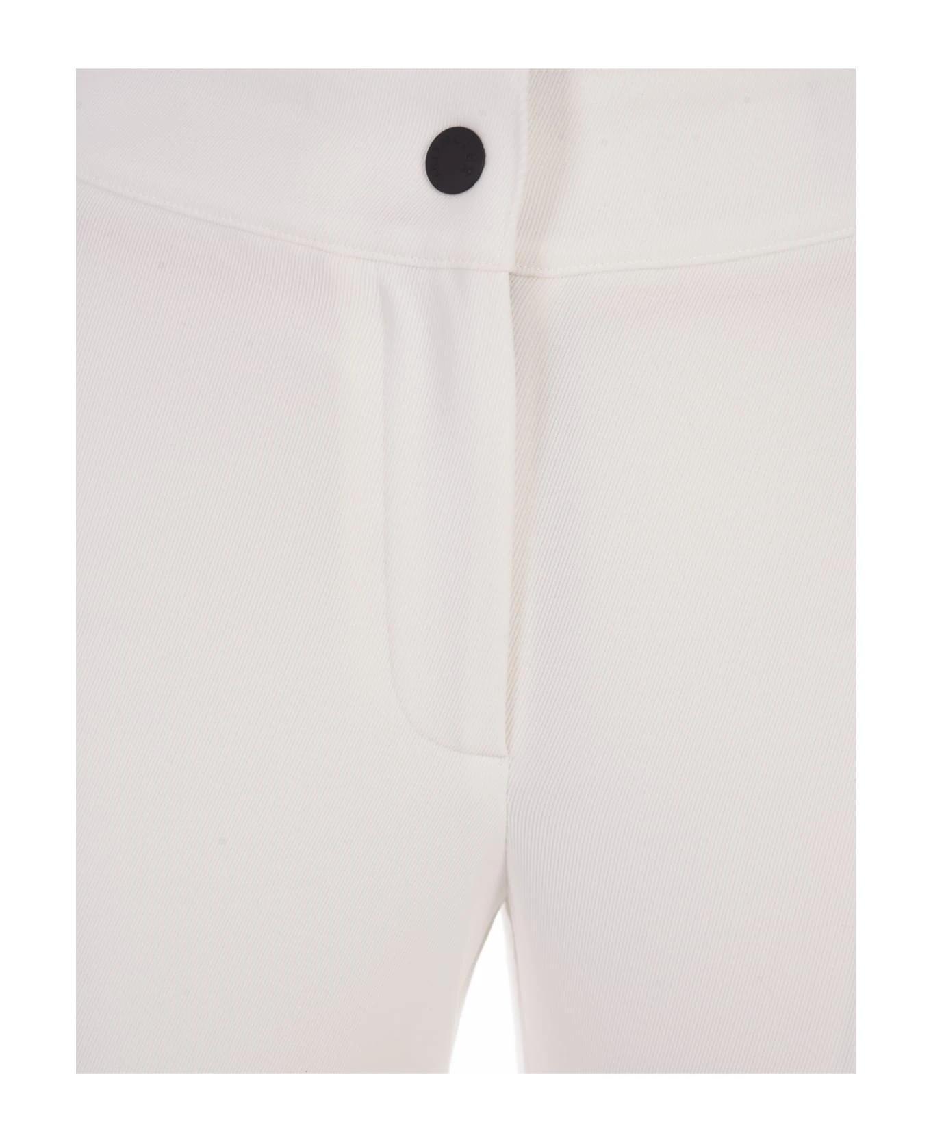 White Trousers With Embroidered Side Bands 3 White Trousers With Embroidered Side Bands - Image 3