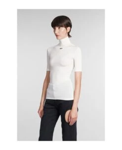 Off-White Knitwear In White Viscose -Serene Styles 96f58b2449ca0ac246c2c32bd32b4b61