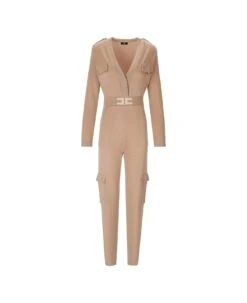 Elisabetta Franchi V-neck Knitted Jumpsuit