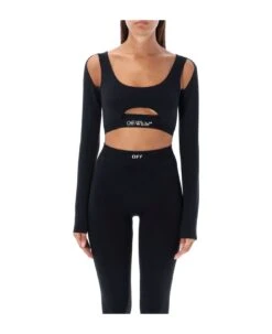Off-White Logoband Cut Out L/s Top