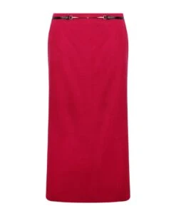 Gucci Horsebit Belt Velvet Skirt