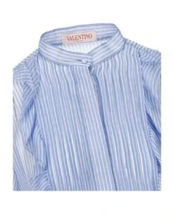 Valentino Garavani Striped Button-up Blouse -Serene Styles b1bd5c62e25767bbda9e45c115f1ca3f