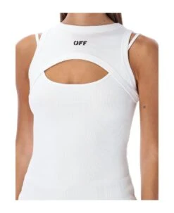 Off-White Off Stamp Rib Round Rowing Top -Serene Styles b285a7040fa3818b325df6e32eee5bcf