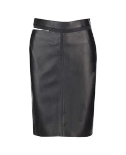 FENDI Leather Midi Skirt
