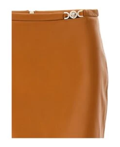Versace Mini Leather Skirt -Serene Styles b4672177eae6d2e7eeac76c12941d278