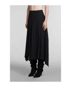 Aline Skirt In Black Cotton -Serene Styles bb84a36650317a807471234b90d309f1