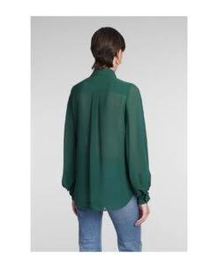 Chloé Blouse In Green Silk -Serene Styles bbf69a591923b57a125ce7ea9c83bdb1