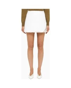 Prada White Padded Miniskirt