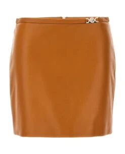 Versace Mini Leather Skirt