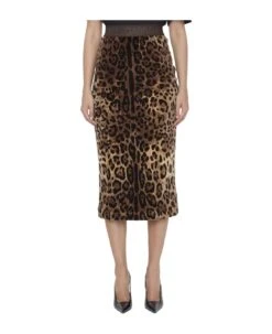 Dolce & Gabbana Leopard-print Pencil Skirt