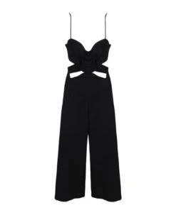 Ermanno Scervino Rose-appliqué Cut-out Jumpsuit