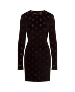 Dolce & Gabbana Dg Velvet Lon G Sleeves Dress