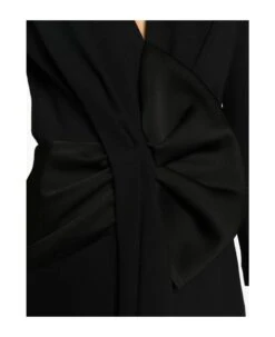 Alberta Ferretti Black Enver Draped Satin Jumpsuit -Serene Styles d229ef3d6b3ef5a962f7e1cf96dbe73d