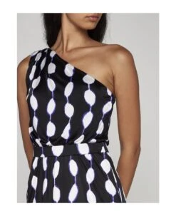 DIANE VON FURSTENBERG Kiera Print Viscose One-shoulder Dress -Serene Styles da025c8c25d6db8f2e6ea625e9b00205