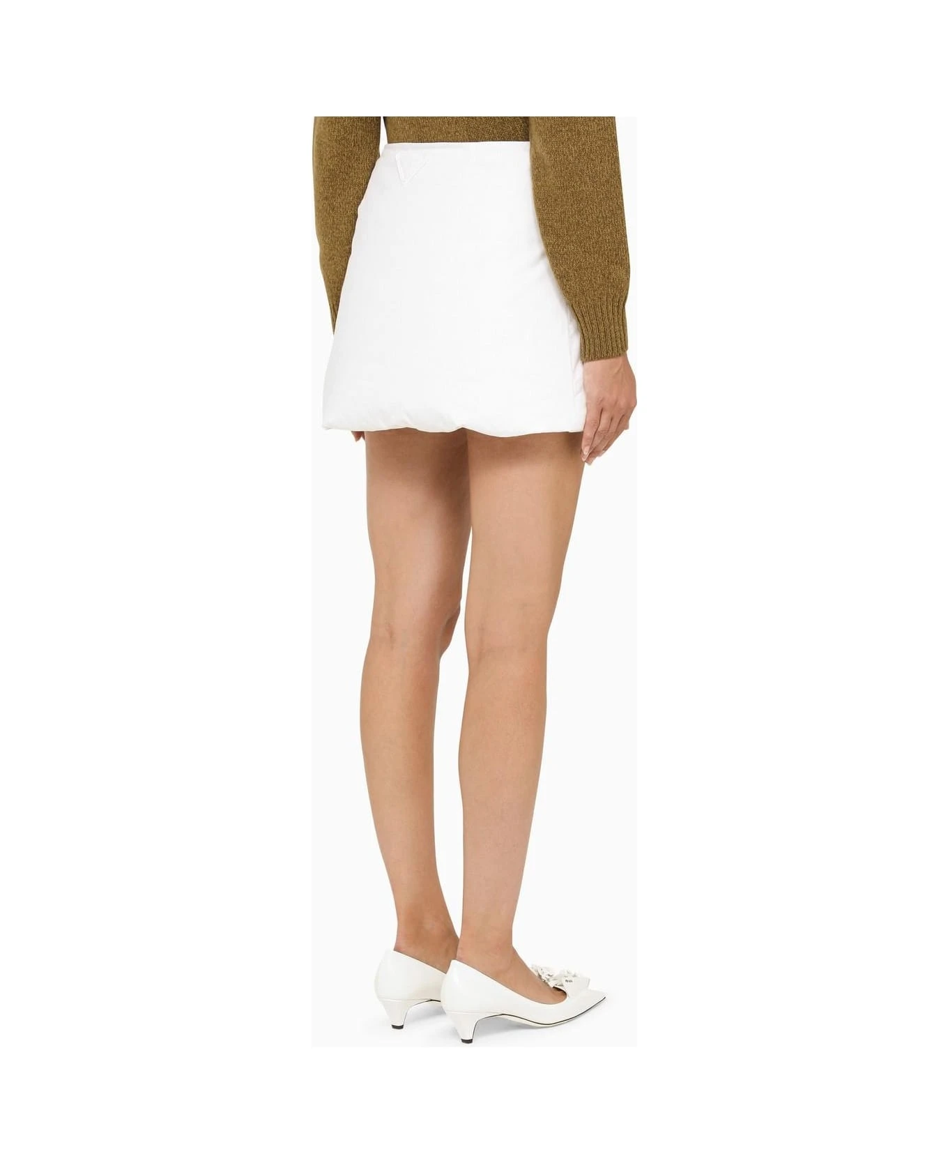 Prada White Padded Miniskirt 3 Prada White Padded Miniskirt - Image 3