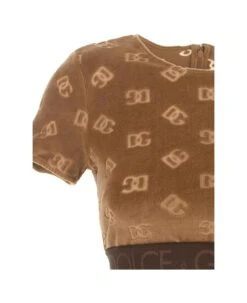 Dolce & Gabbana Flocked Jersey Cropped Top -Serene Styles e0404b5b36949da358ad5b3e076d7a75